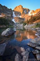 alpine lake, ice, reflection, jewel