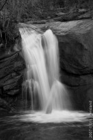 waterfall, black and white. west creek