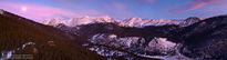 mummy range, alpenglow, horseshoe park, winter